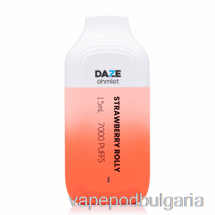 Vape 10000 Дръпки 7 Daze Ohmlet 7000 Disposable Strawberry Rolly